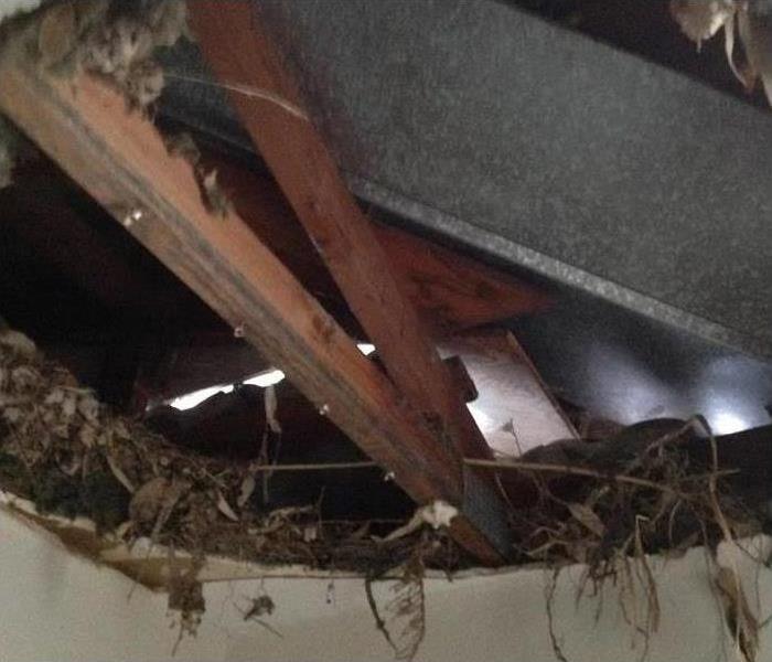 bedroom ceiling collapse